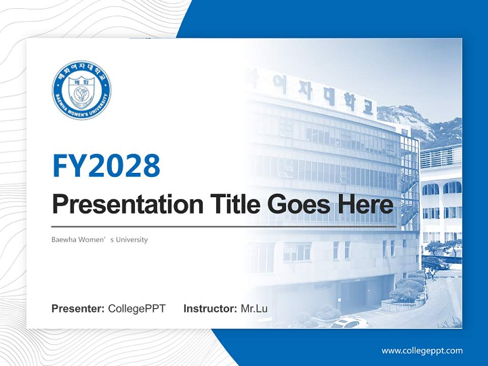 Baewha Women’s University Academic Presentation/Research Findings Report PPT Template4:3 ratio PPT effect preview image5
