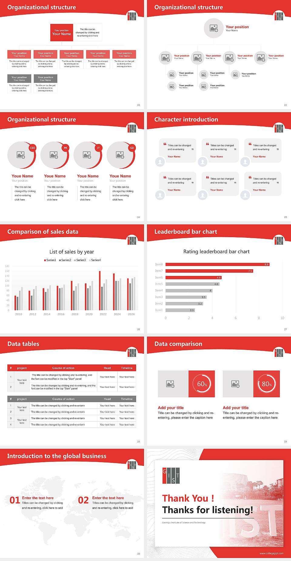 Gwangju Institute of Science and Technology Academic Presentation/Research Findings Report PPT Template4:3 ratio PPT effect preview image4