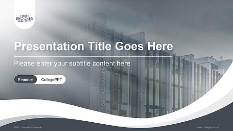 Oxford Brookes University Lecture Sharing and Networking Event PPT Template
