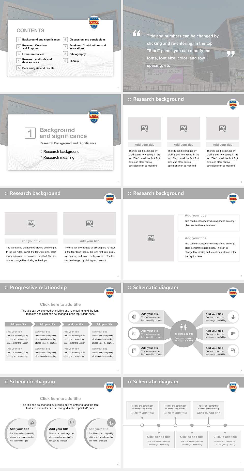 University of Plymouth Graduation Thesis Defense PPT Template4:3 ratio PPT effect preview image2