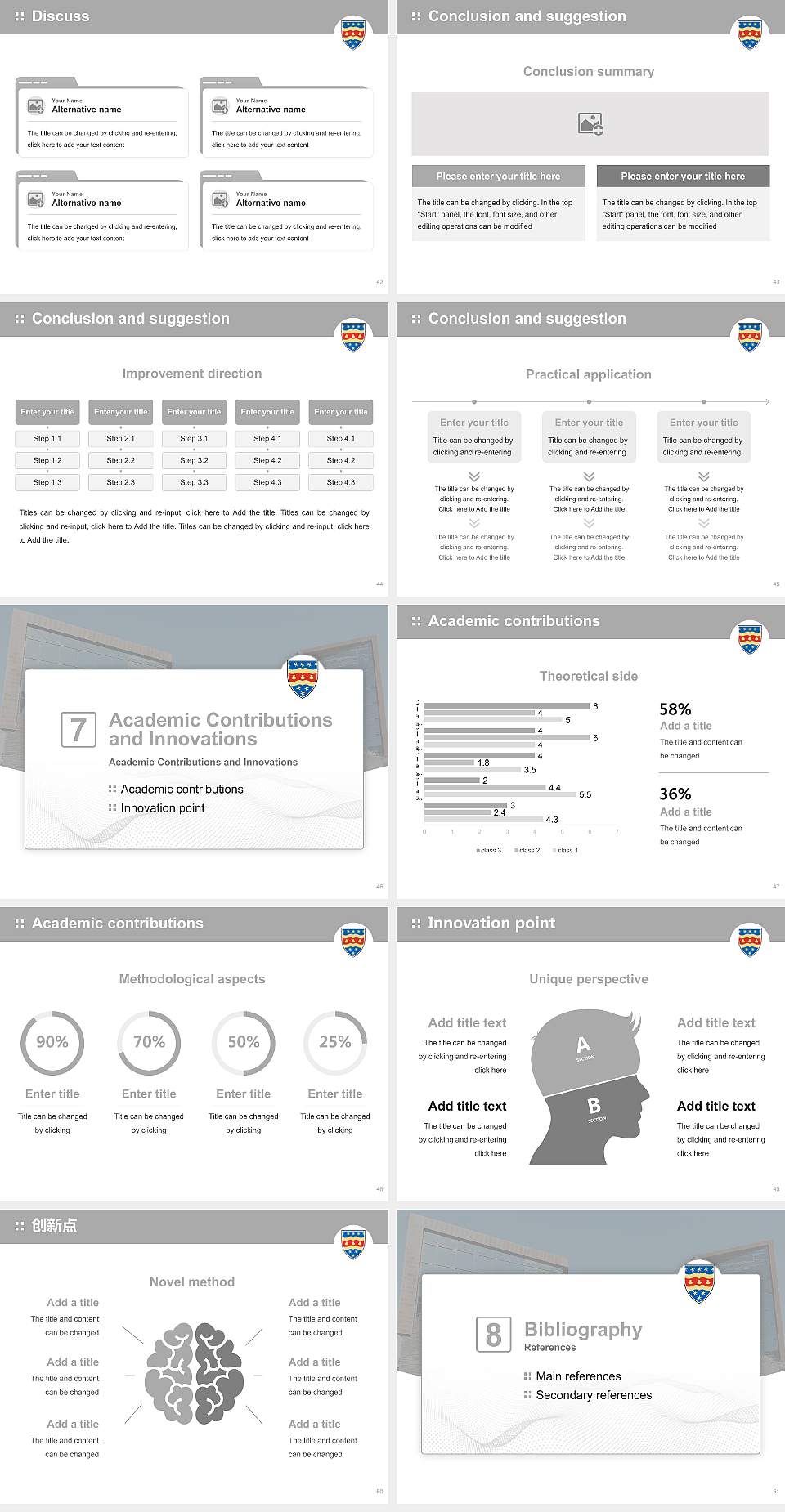 University of Plymouth Graduation Thesis Defense PPT Template4:3 ratio PPT effect preview image6