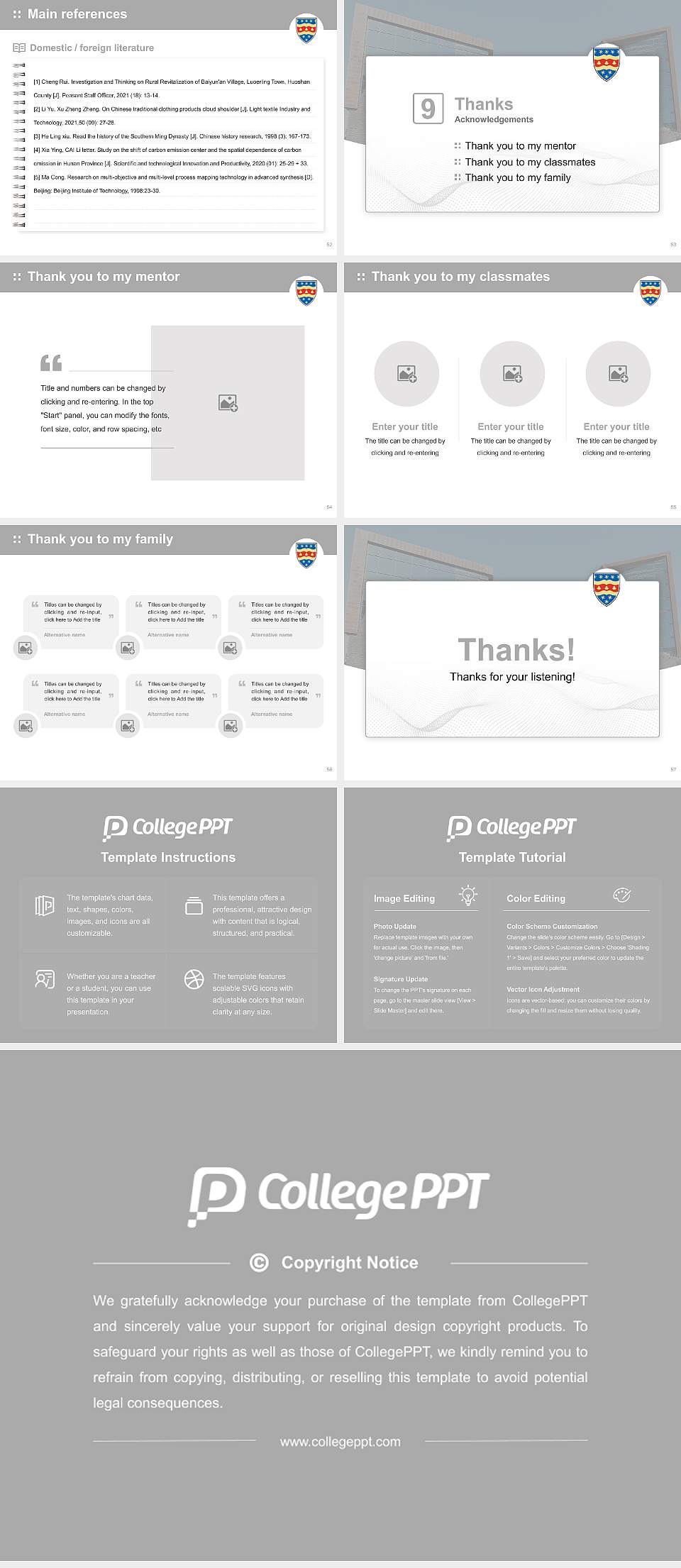 University of Plymouth Graduation Thesis Defense PPT Template4:3 ratio PPT effect preview image7