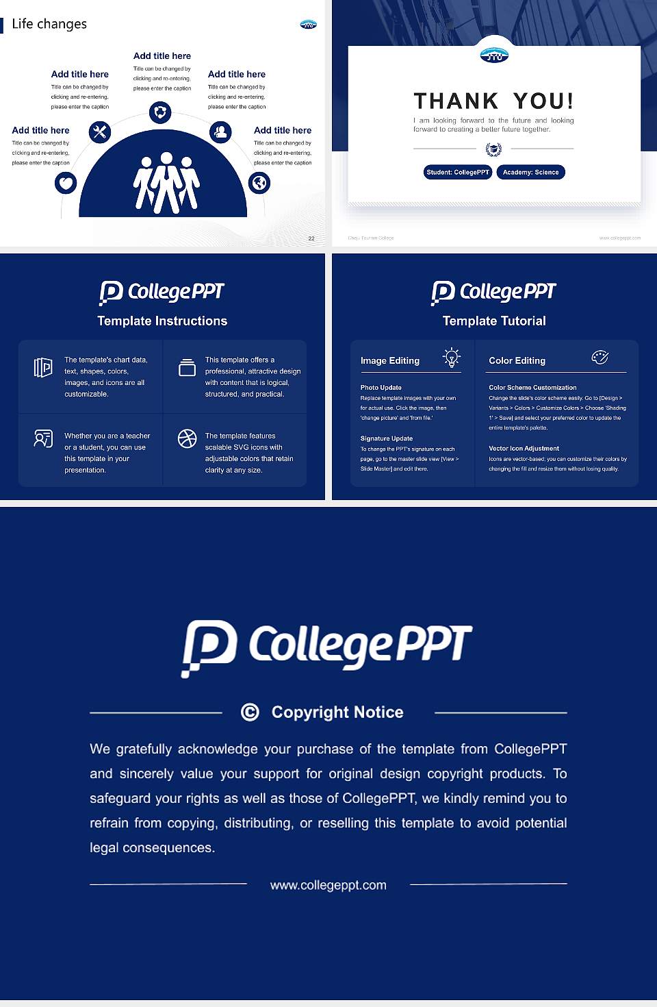 Cheju Tourism College National Scholarship Defense PPT Template4:3 ratio PPT effect preview image4