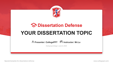 Keimyung College Graduation Thesis Defense PPT Template