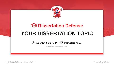 Keimyung College Graduation Thesis Defense PPT Template