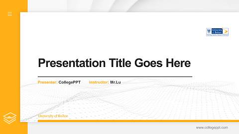University of Bolton Thesis Proposal/Graduation Defense PPT Template