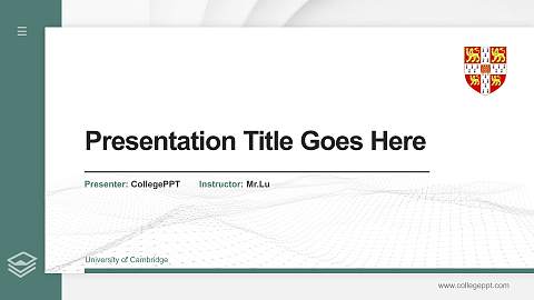 University of Cambridge Thesis Proposal/Graduation Defense PPT Template