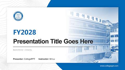 Baewha Women’s University Academic Presentation/Research Findings Report PPT Template