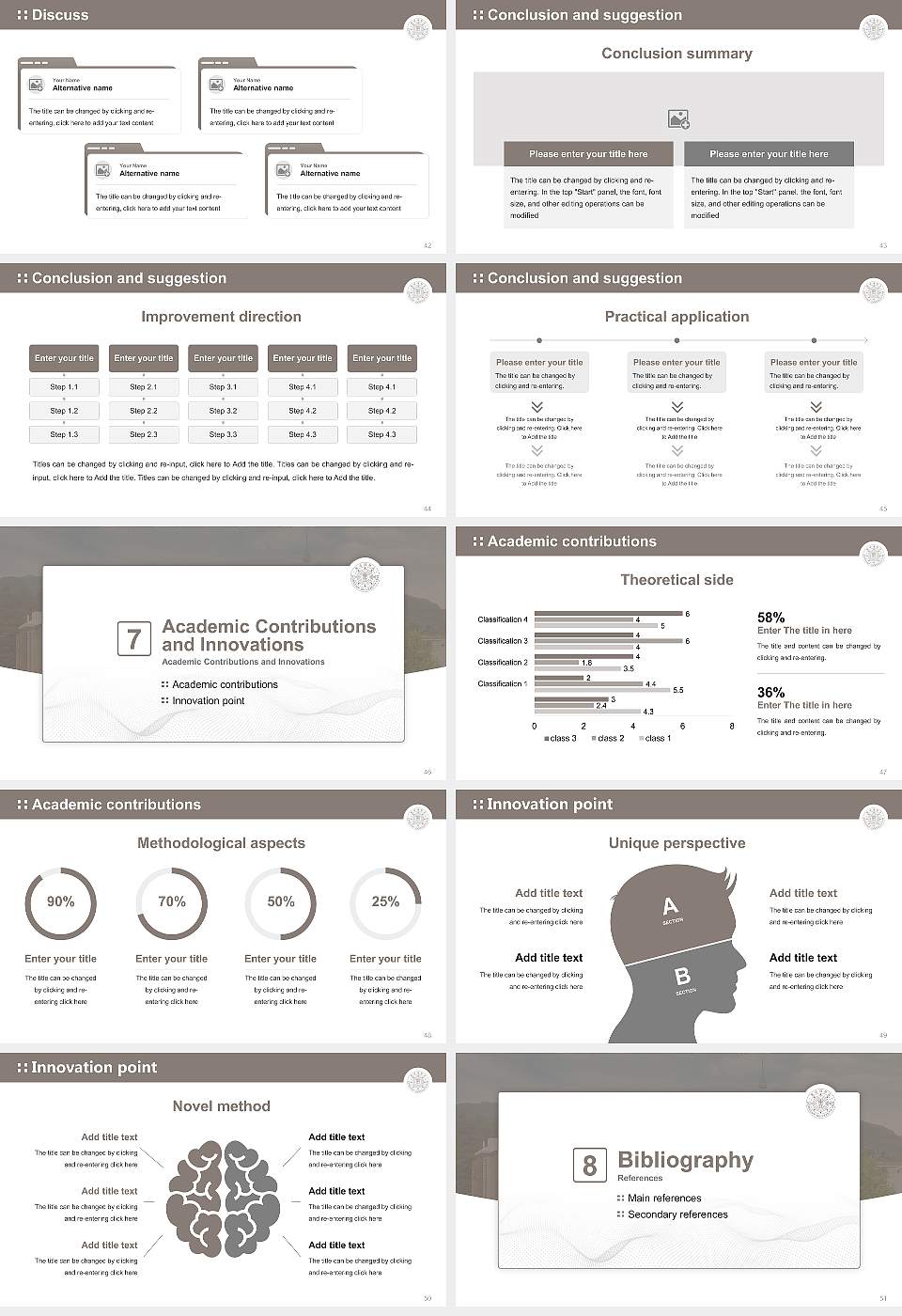Dongguk University Graduation Thesis Defense PPT Template16:9 ratio PPT effect preview image6