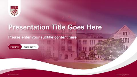 Korea University Lecture Sharing and Networking Event PPT Template