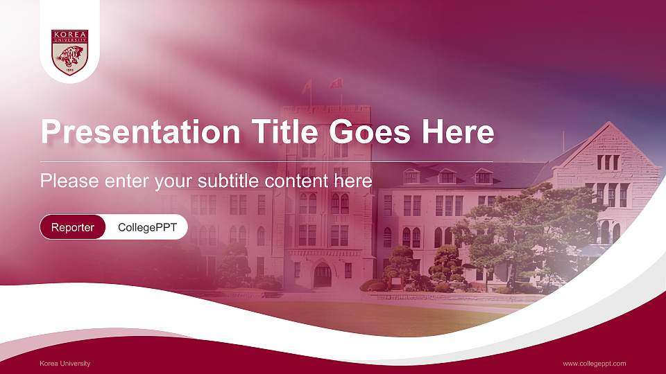 Korea University Lecture Sharing and Networking Event PPT Template16:9 ratio PPT effect preview image