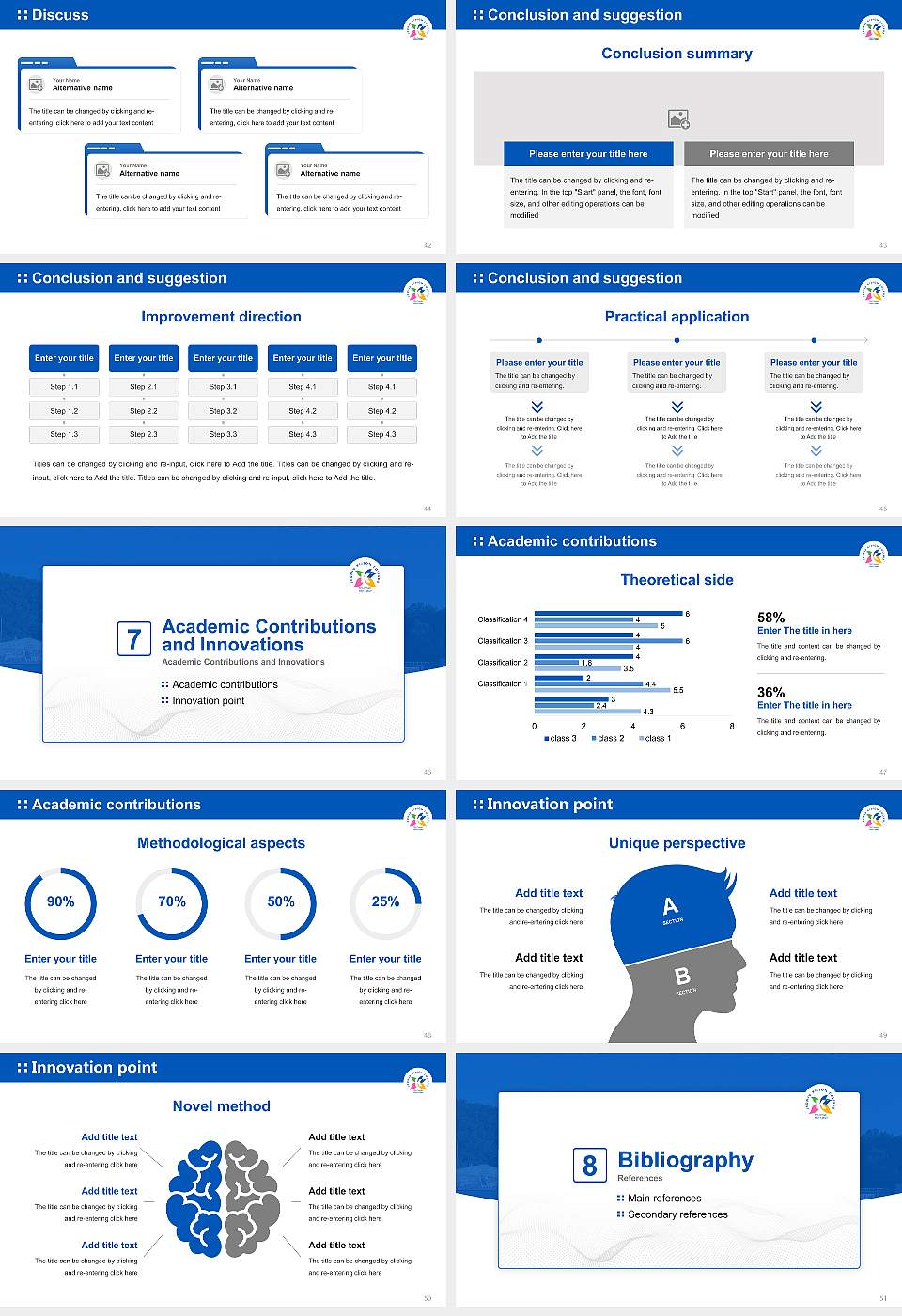 Jeonju Kijeon College Graduation Thesis Defense PPT Template16:9 ratio PPT effect preview image6