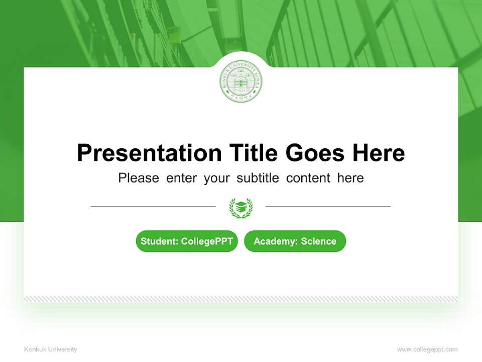 Konkuk University National Scholarship Defense PPT Template4:3 ratio PPT effect preview image4