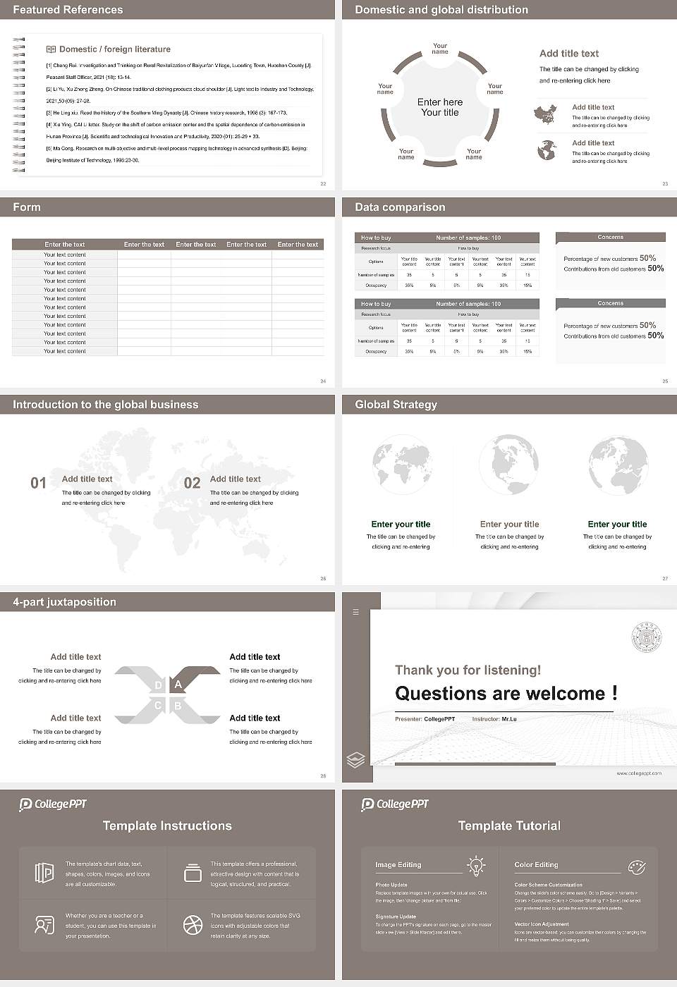 Dongguk University Thesis Proposal/Graduation Defense PPT Template16:9 ratio PPT effect preview image4