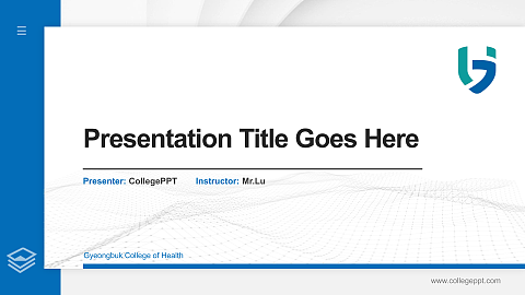 Gyeongbuk College of Health Thesis Proposal/Graduation Defense PPT Template