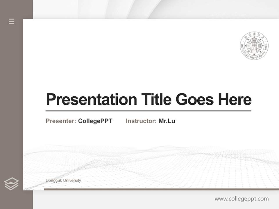 Dongguk University Thesis Proposal/Graduation Defense PPT Template4:3 ratio PPT effect preview image5