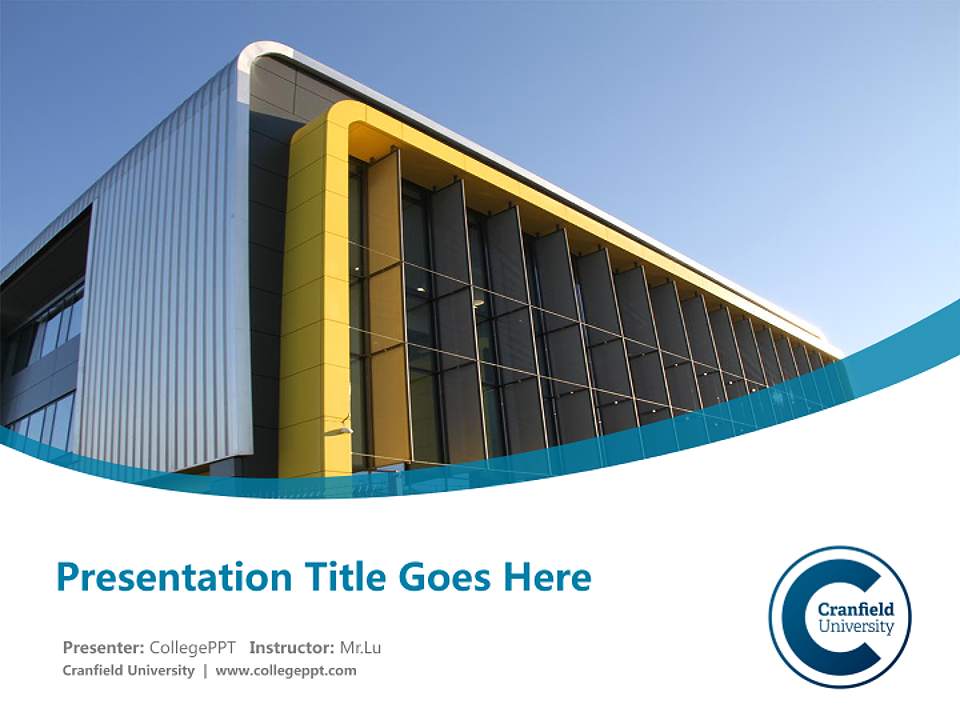 Cranfield University Course/Courseware Creation PPT Template4:3 ratio PPT effect preview image5