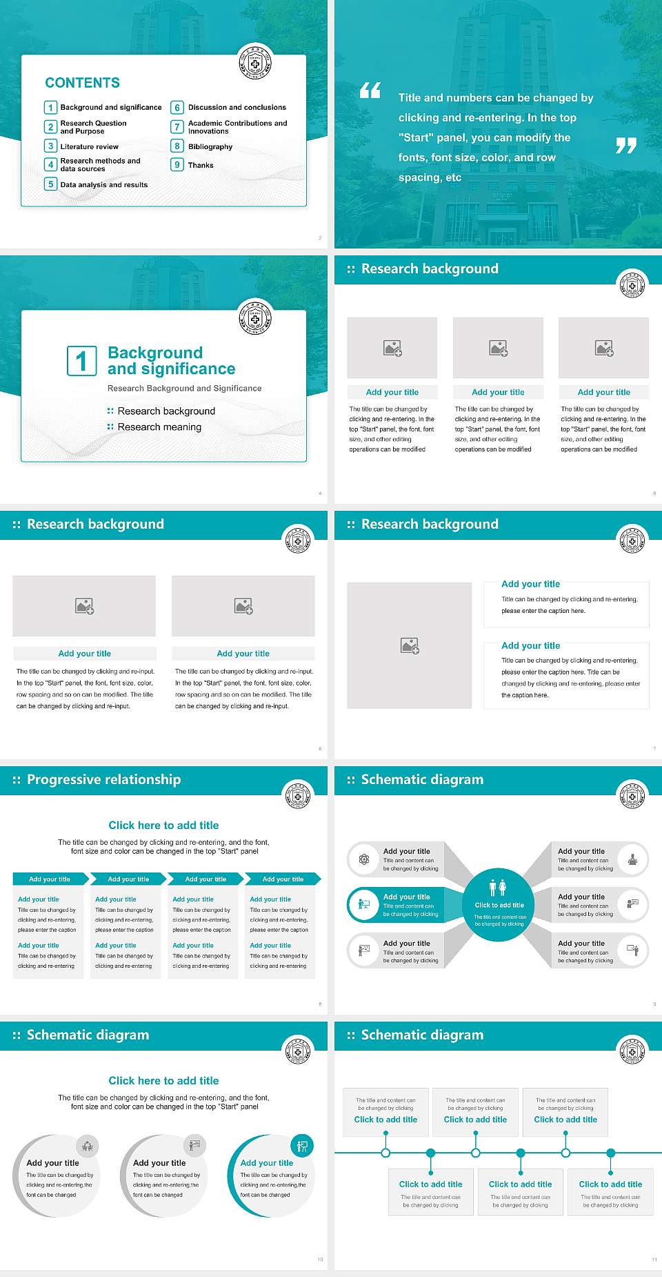 Inje University Graduation Thesis Defense PPT Template4:3 ratio PPT effect preview image2
