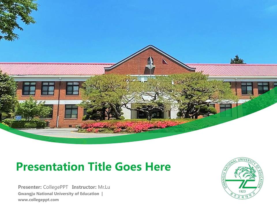 Gwangju National University of Education Course/Courseware Creation PPT Template4:3 ratio PPT effect preview image5