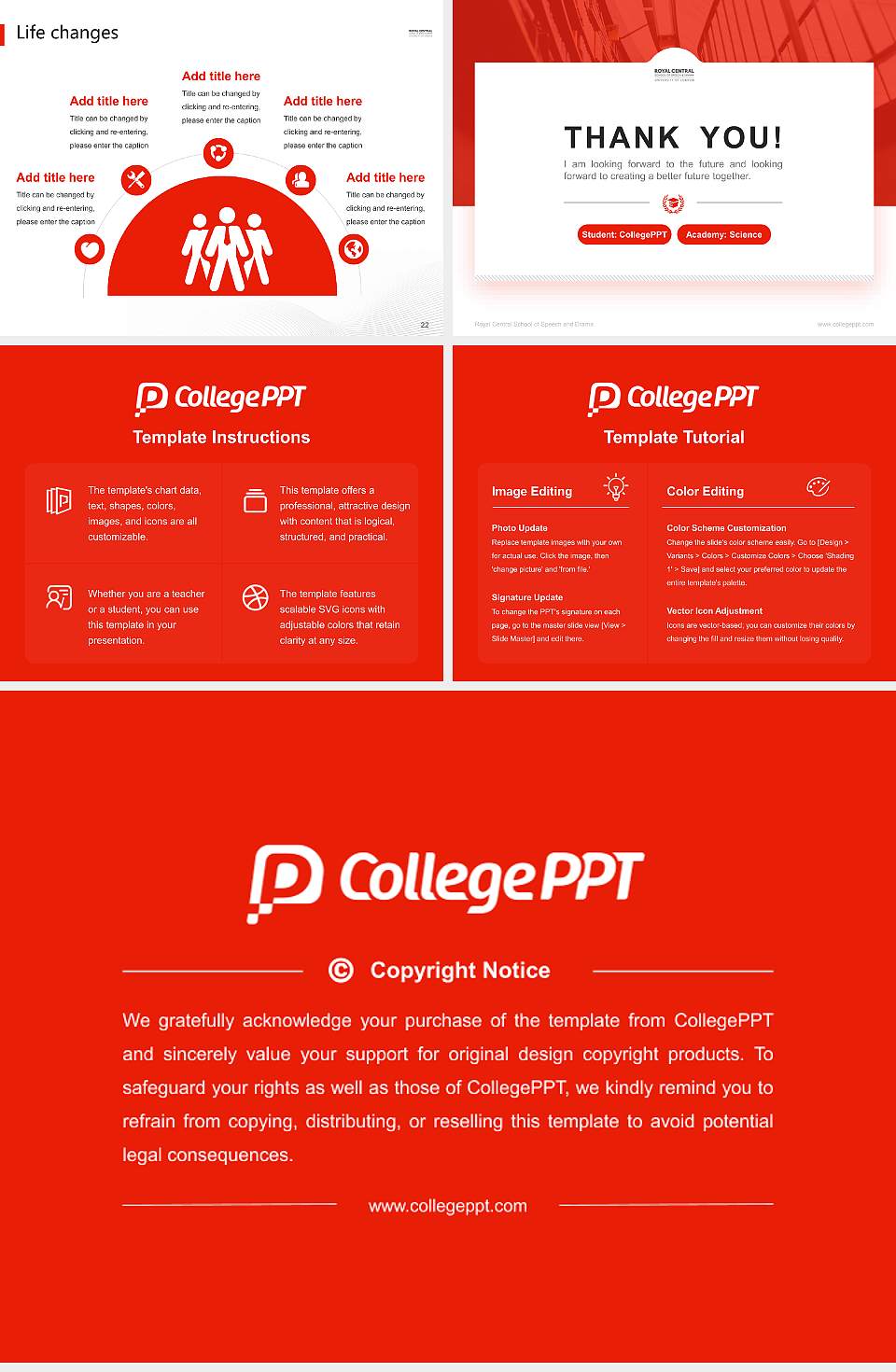 Royal Central School of Speech and Drama National Scholarship Defense PPT Template4:3 ratio PPT effect preview image4