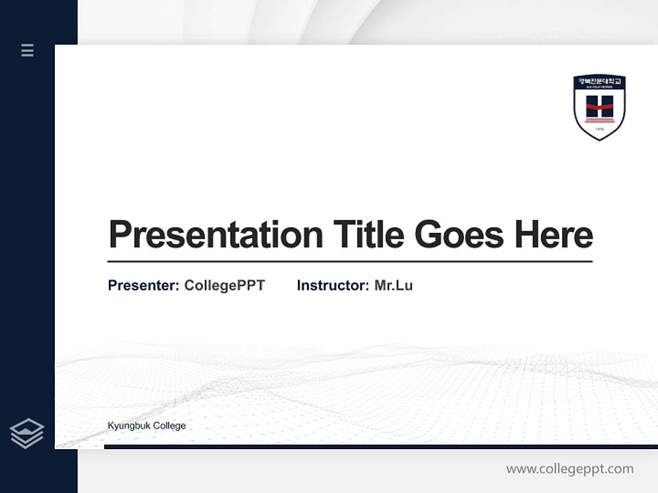 Kyungbuk College Thesis Proposal/Graduation Defense PPT Template4:3 ratio PPT effect preview image5