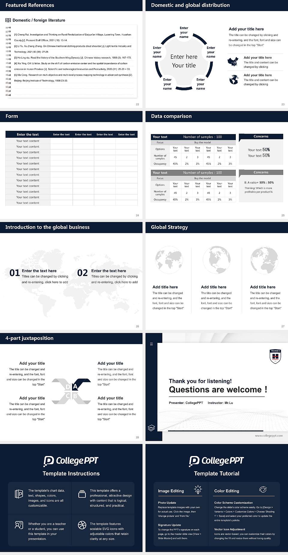 Kyungbuk College Thesis Proposal/Graduation Defense PPT Template4:3 ratio PPT effect preview image4