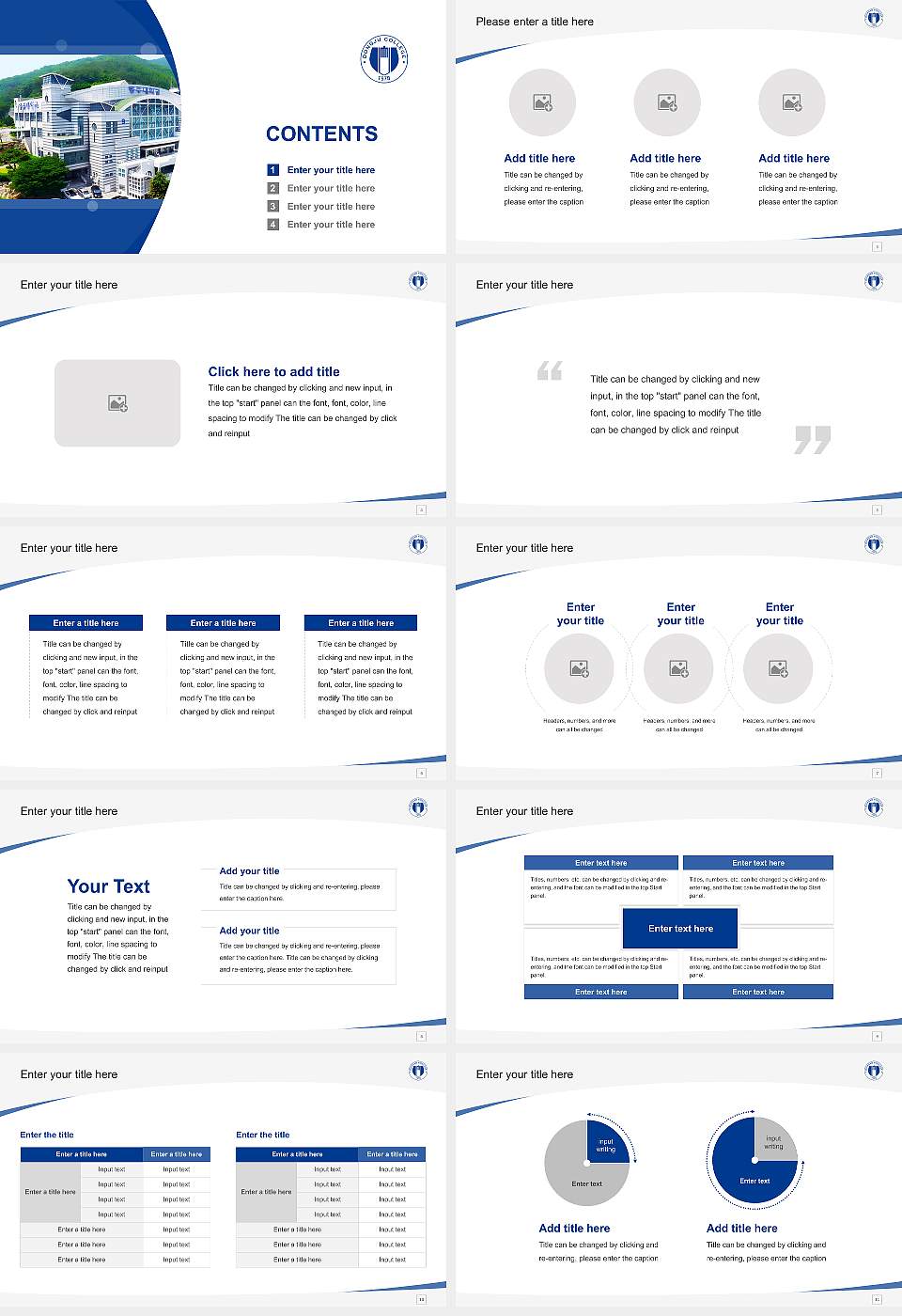 Dongju College Course/Courseware Creation PPT Template16:9 ratio PPT effect preview image2