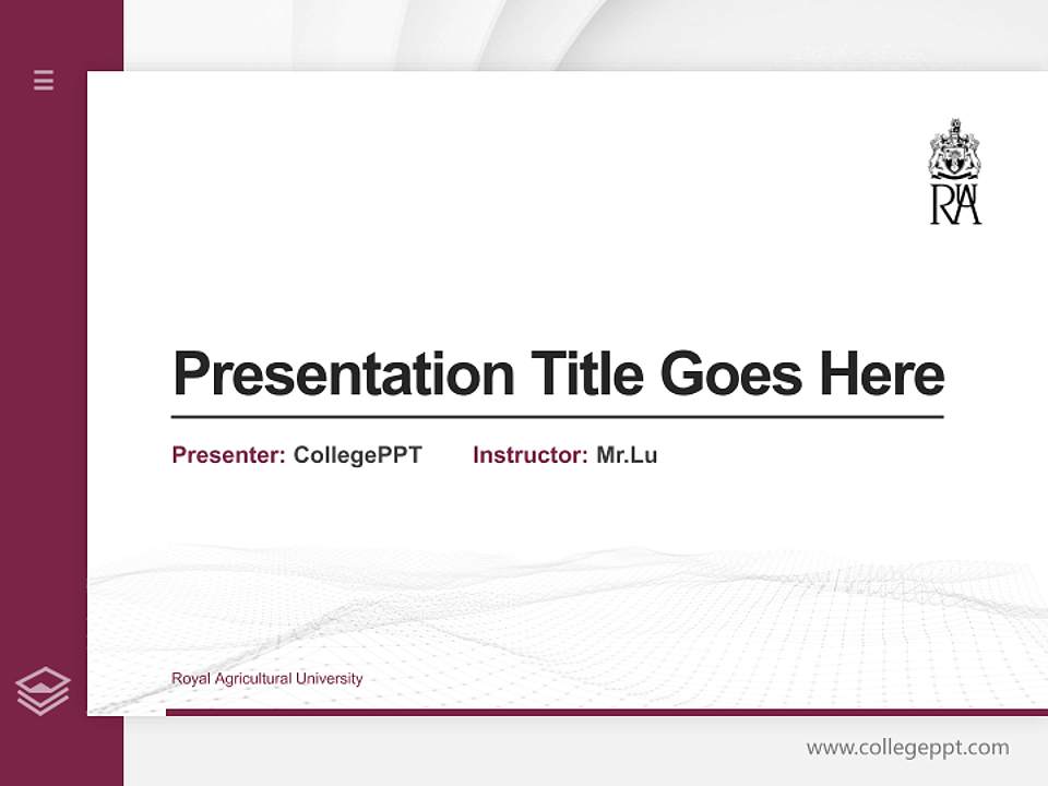 Royal Agricultural University Thesis Proposal/Graduation Defense PPT Template4:3 ratio PPT effect preview image5