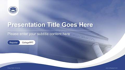 Cheju Halla University Lecture Sharing and Networking Event PPT Template