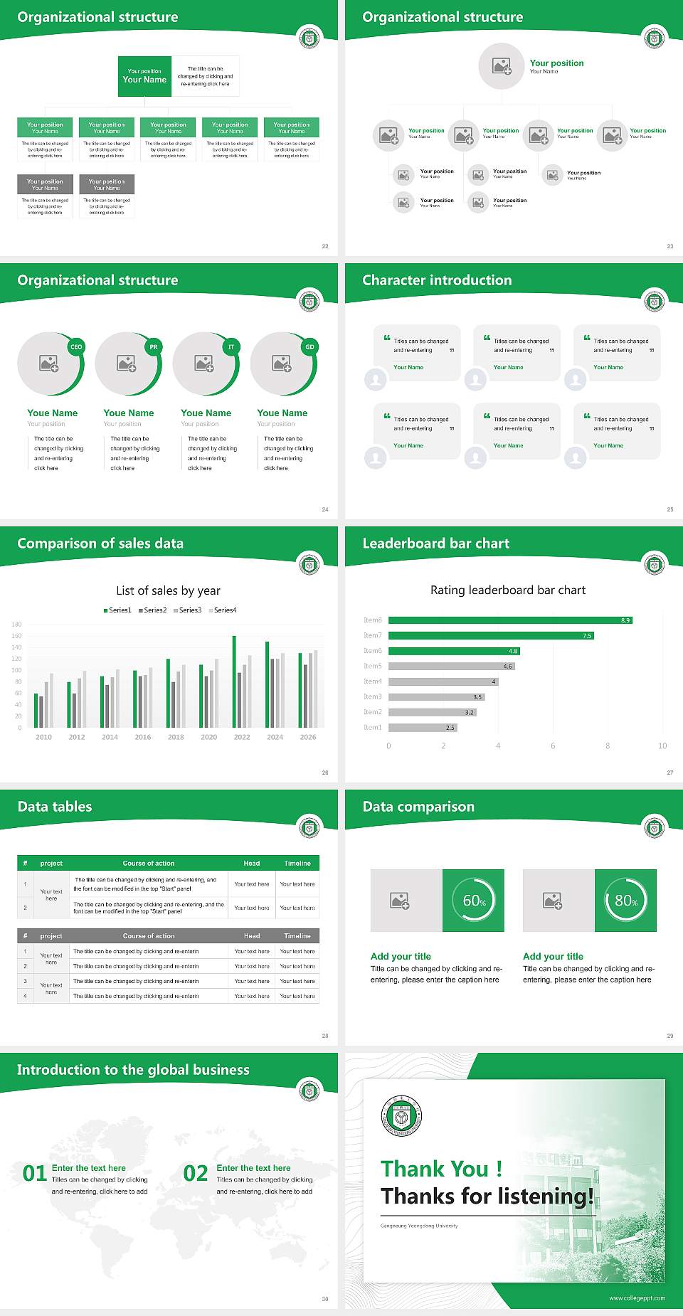 Gangneung Yeongdong University Academic Presentation/Research Findings Report PPT Template4:3 ratio PPT effect preview image4