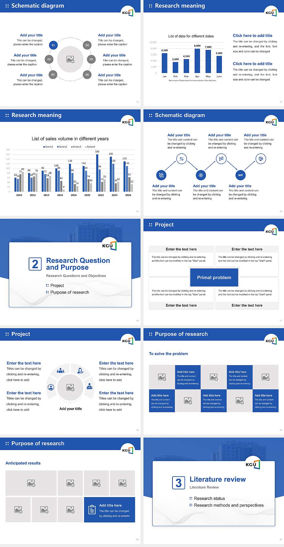 Kyonggi University Graduation Thesis Defense PPT Template4:3 ratio PPT effect preview image3