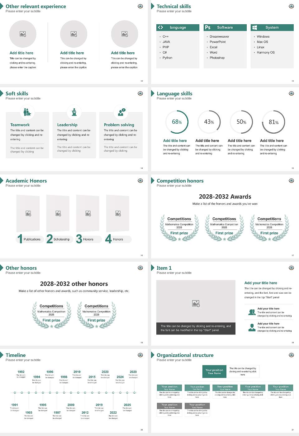Gangwon State University Resume PPT Template16:9 ratio PPT effect preview image3