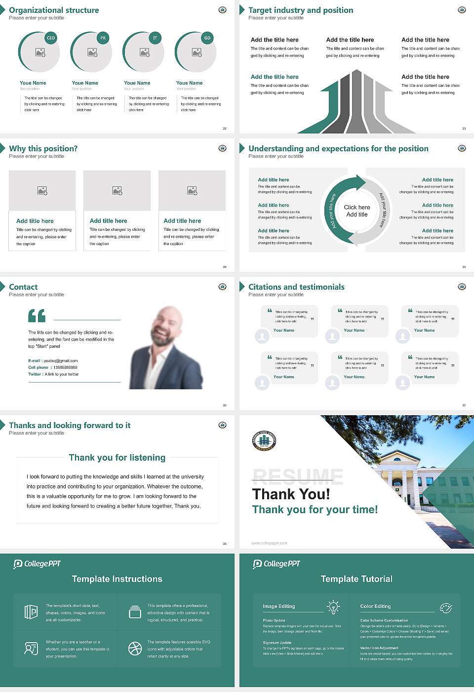 Gangwon State University Resume PPT Template16:9 ratio PPT effect preview image4