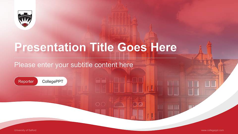 University of Salford Lecture Sharing and Networking Event PPT Template16:9 ratio PPT effect preview image