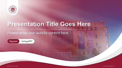 Mokwon University Lecture Sharing and Networking Event PPT Template