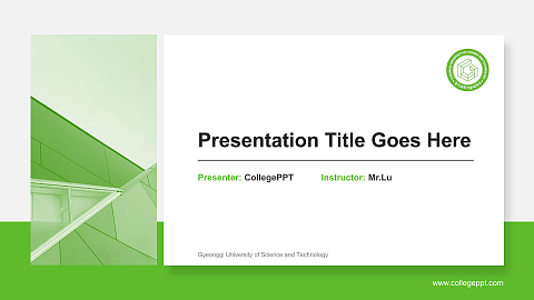 Gyeonggi University of Science and Technology General Purpose PPT Template