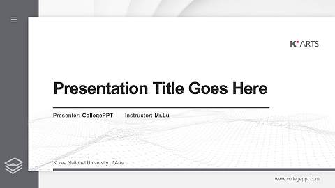 Korea National University of Arts Thesis Proposal/Graduation Defense PPT Template