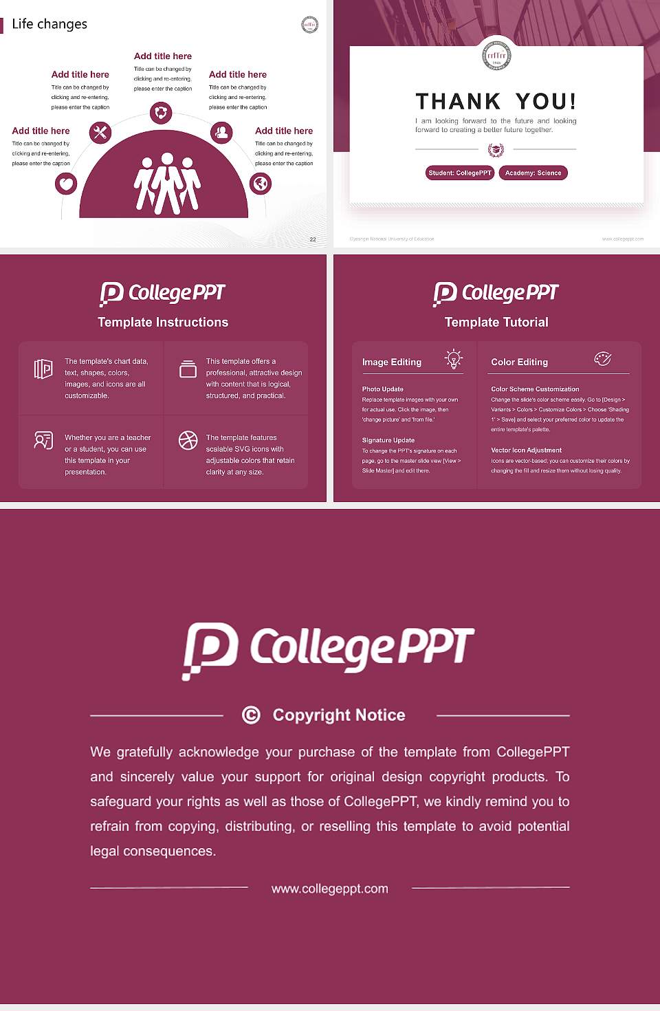 Gyeongin National University of Education National Scholarship Defense PPT Template4:3 ratio PPT effect preview image4