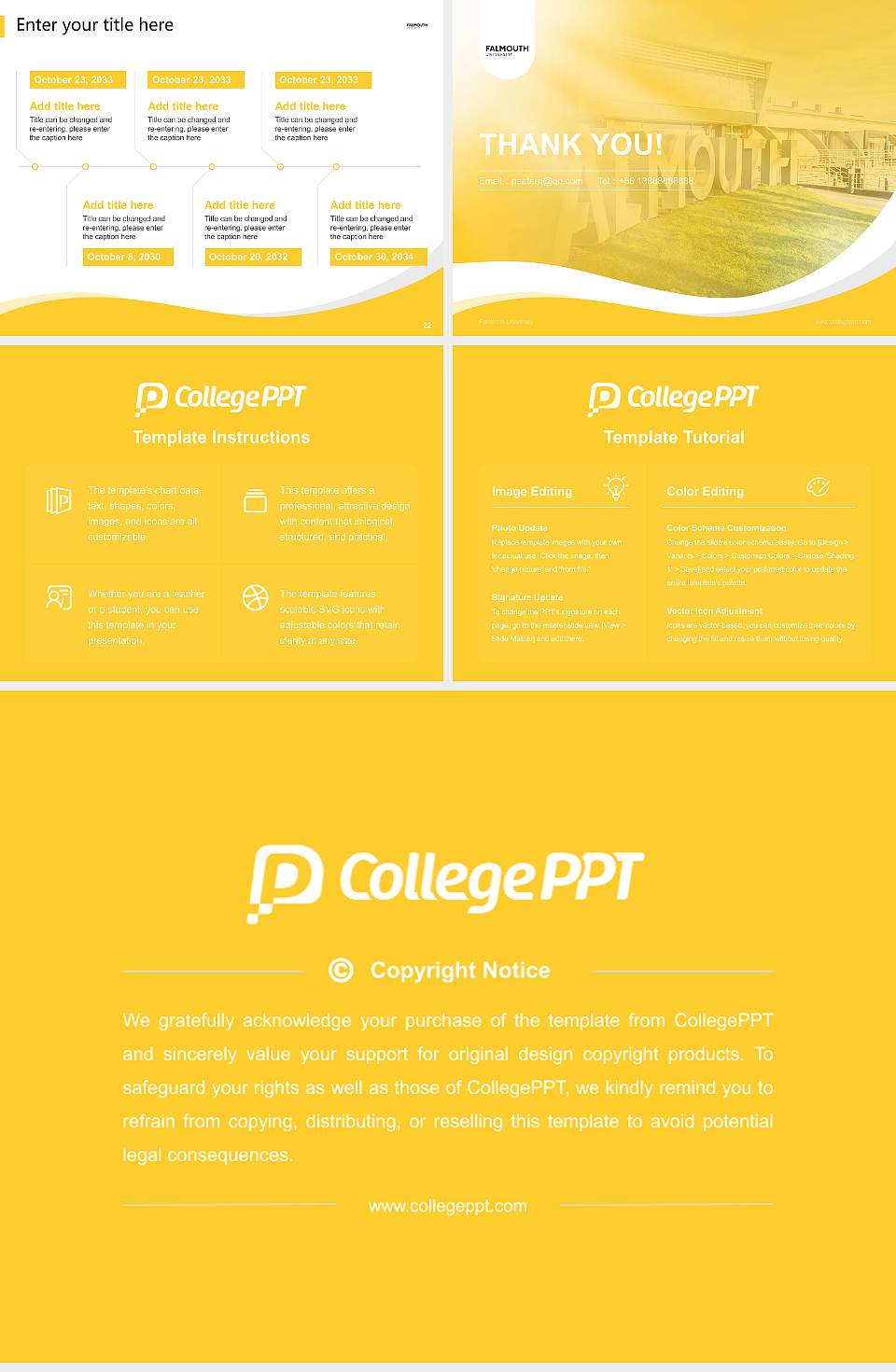 Falmouth University Lecture Sharing and Networking Event PPT Template4:3 ratio PPT effect preview image4