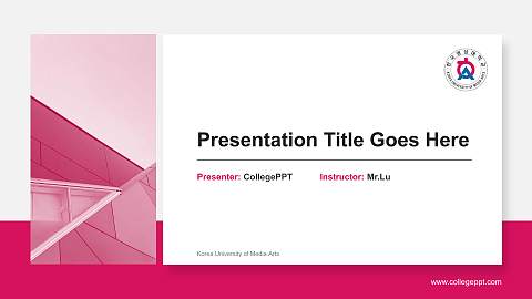 Korea University of Media Arts General Purpose PPT Template
