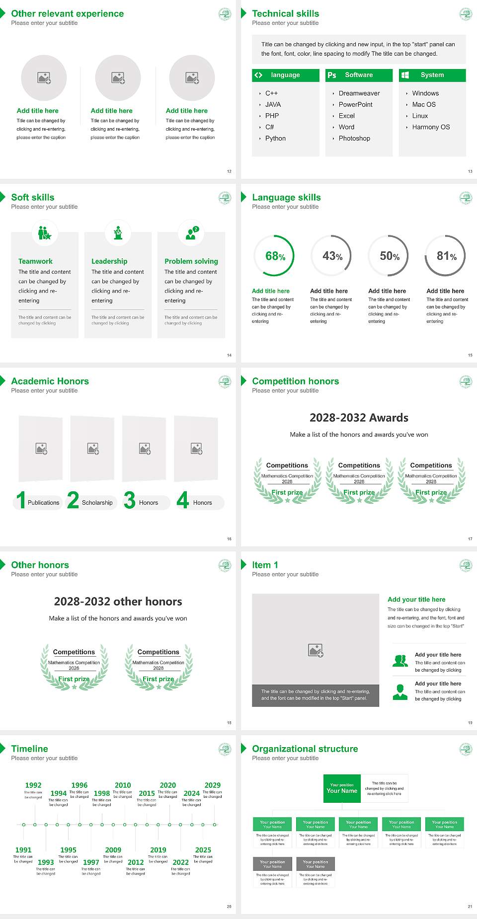 Gwangju National University of Education Resume PPT Template4:3 ratio PPT effect preview image3