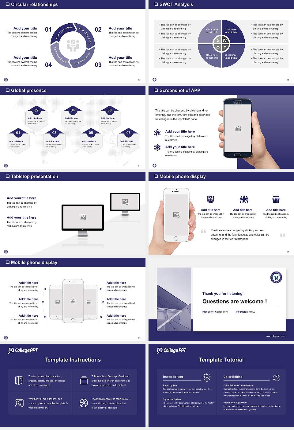 Halla University General Purpose PPT Template16:9 ratio PPT effect preview image5