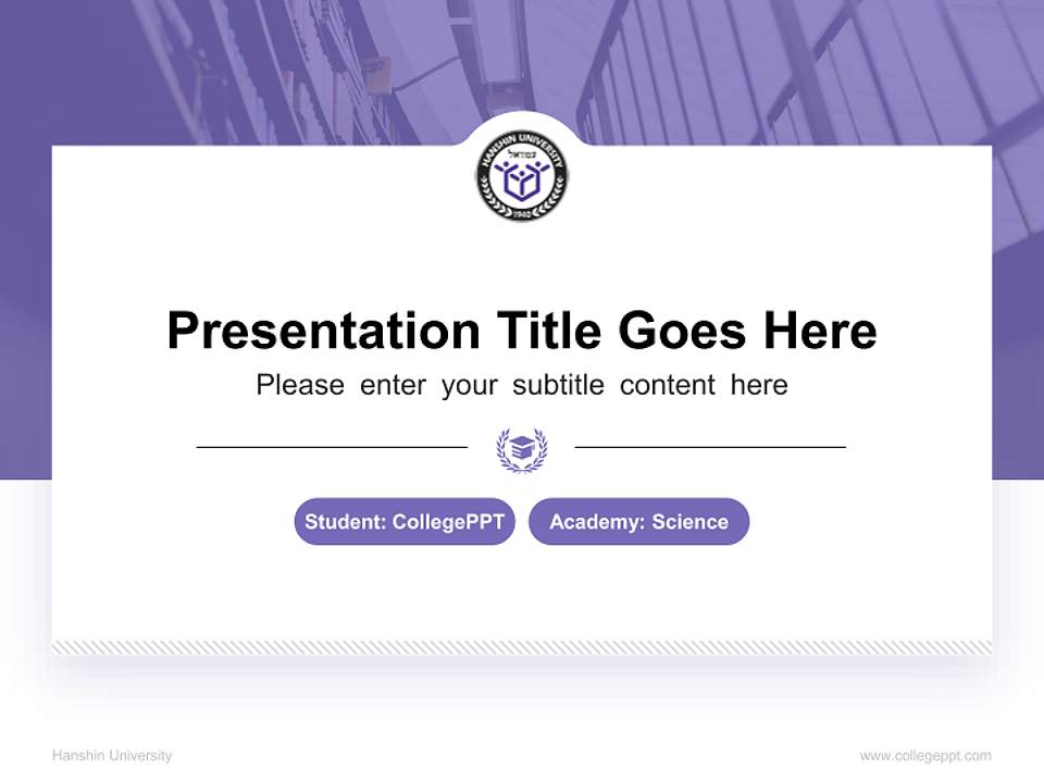 Hanshin University National Scholarship Defense PPT Template4:3 ratio PPT effect preview image4
