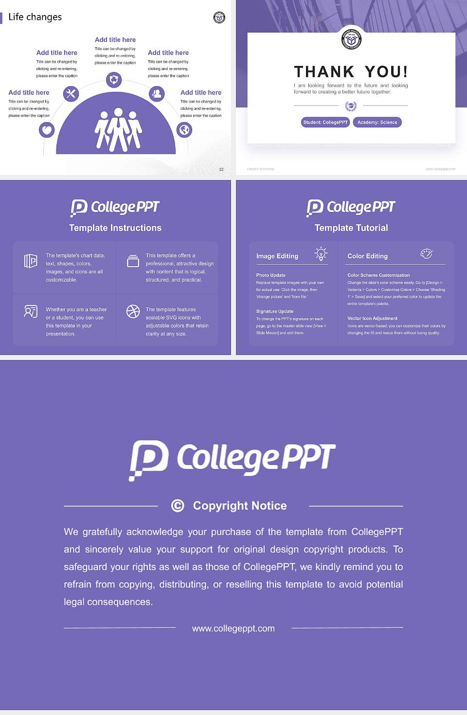 Hanshin University National Scholarship Defense PPT Template4:3 ratio PPT effect preview image4