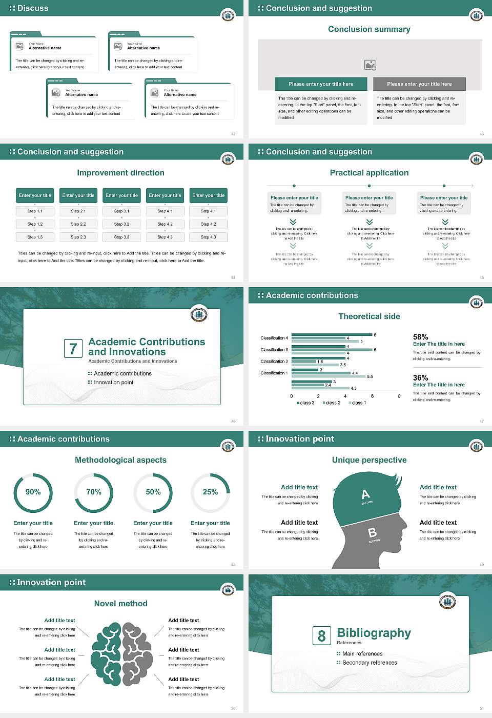 Gangwon State University Graduation Thesis Defense PPT Template16:9 ratio PPT effect preview image6