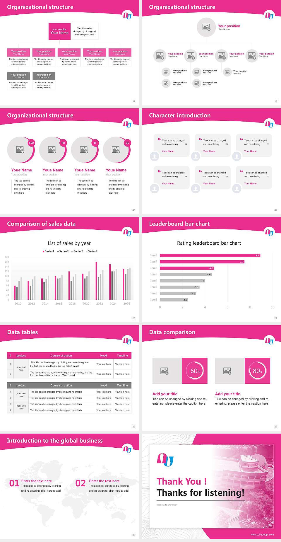 Daegu Arts University Academic Presentation/Research Findings Report PPT Template4:3 ratio PPT effect preview image4