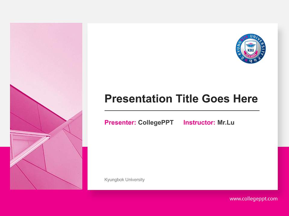 Kyungbok University General Purpose PPT Template4:3 ratio PPT effect preview image6