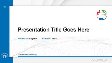 Mokpo Science University Thesis Proposal/Graduation Defense PPT Template