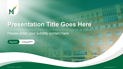 George Mason University Lecture Sharing and Networking Event PPT Template
