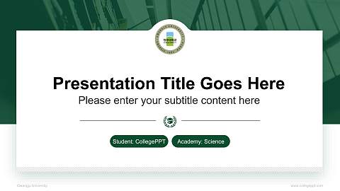 Gwangju University National Scholarship Defense PPT Template
